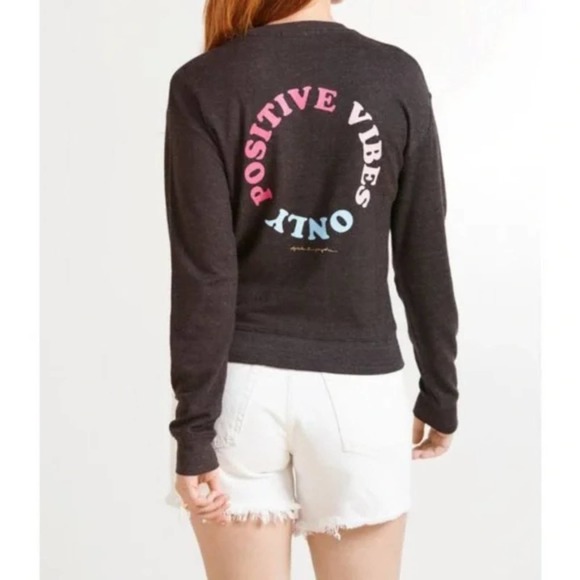 Spiritual Gangster Sweaters - Spiritual Gangster Sweatshirt Positive Vibes Only XS